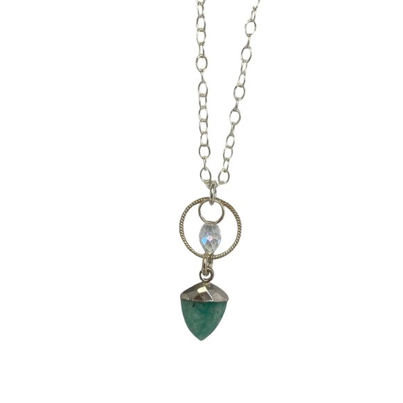 Rhema Jewels Amazonite SWAROVSKI Necklace - Picture 3 of 15